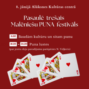 Read more about the article Pasaulē trešais Malēniešu PUNA festivāls (Alūksnes Kultūras centrā)