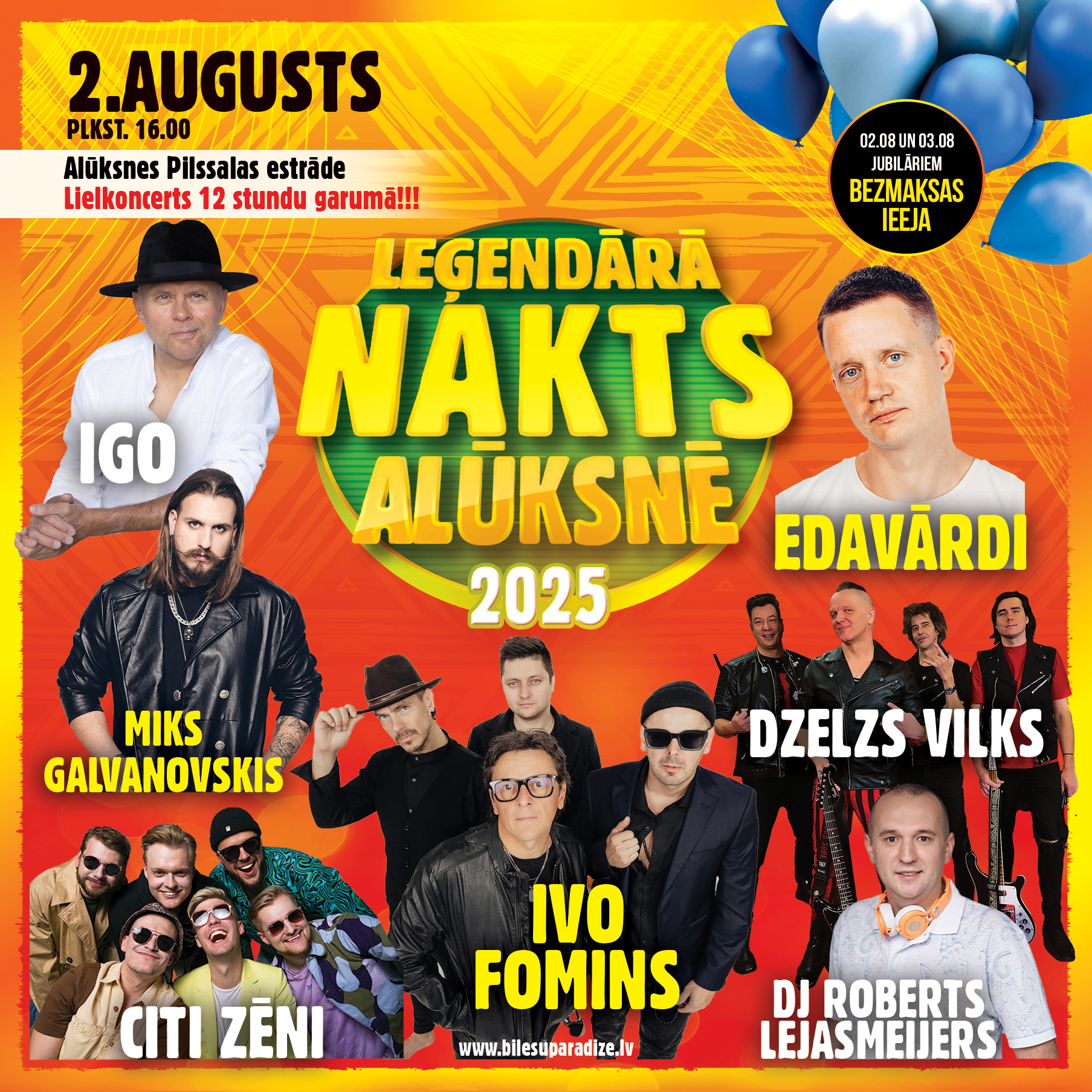 Read more about the article Leģendārā nakts Alūksnē 2025 (Alūksnes Pilssalas estrāde)