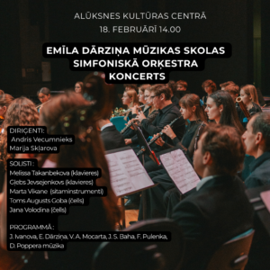 Read more about the article Emīla Dārziņa mūzikas skolas simfoniskā orķestra koncerts Alūksnē