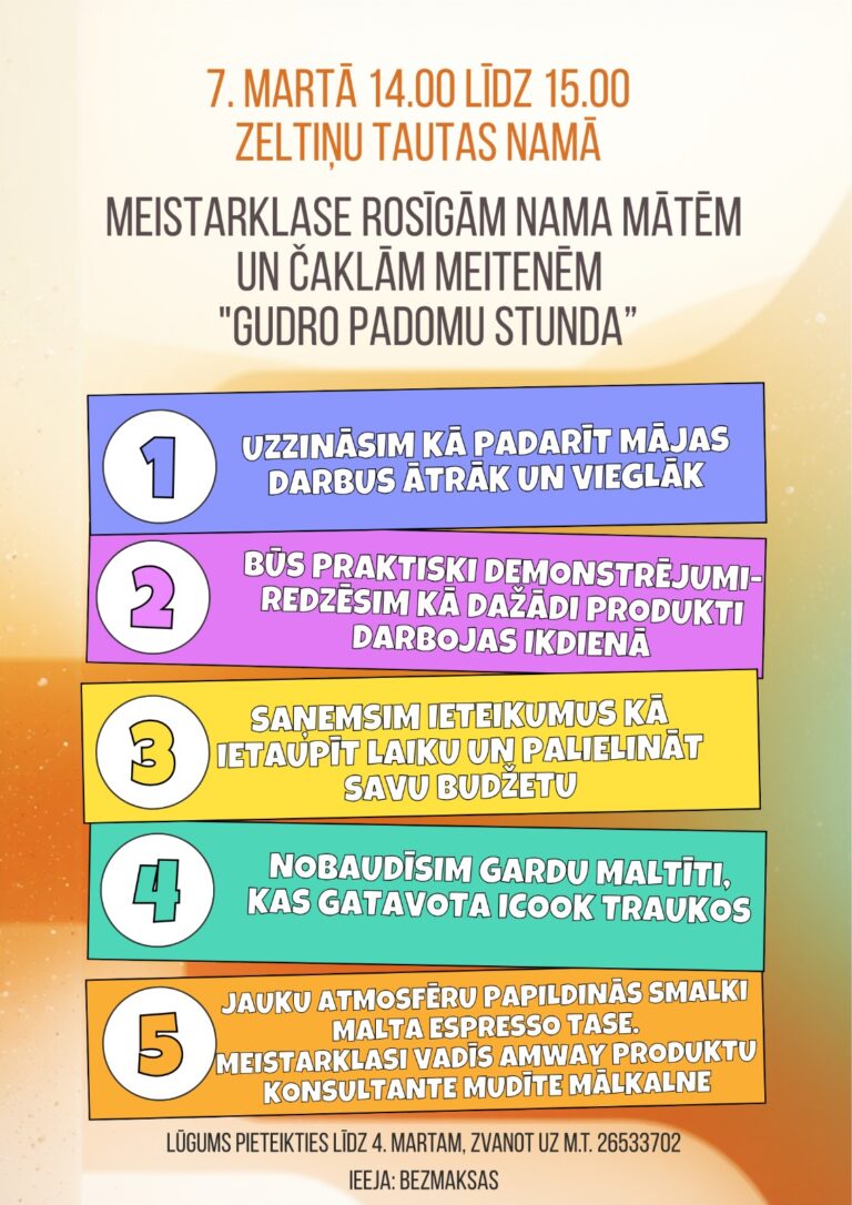 07.03.2026. Nodarbība Zeltiņi